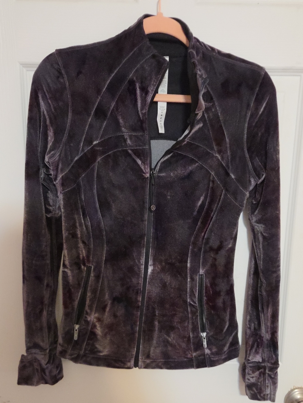 lululemon athletica Velvet-Look Zip Jacket - Deep Plum